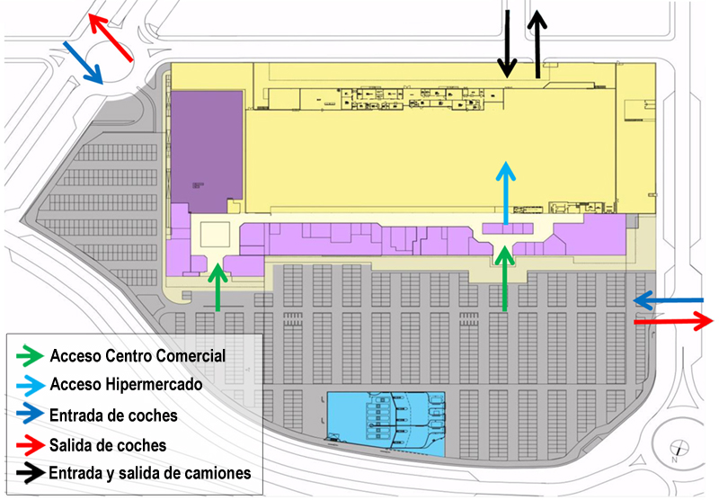 Accesos Carrefour Jeréz Sur